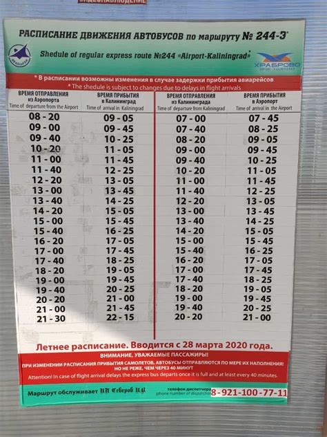 Автобус 8 калининград расписание