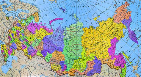 Административная карта россии с городами и областями