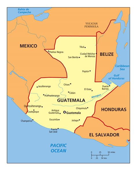 Гватемала на карте мира