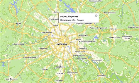 Город королев на карте московской области