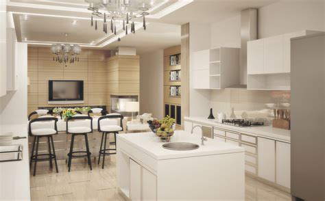 Дизайн кухни гостиной в частном доме