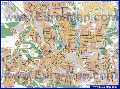 Донецк карта города с улицами и номерами домов