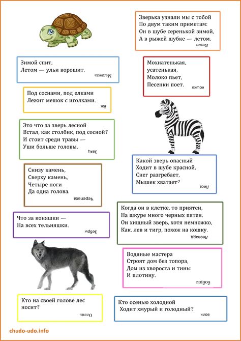 Загадки про животных для детей 3 4