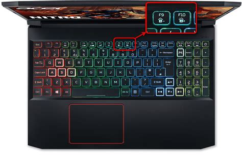 Как поменять цвет клавиатуры на ноутбуке acer nitro 5