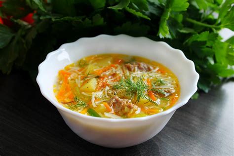 Как приготовить суп с вермишелью