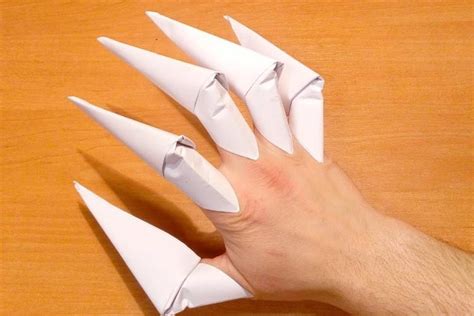Как сделать коготь из бумаги