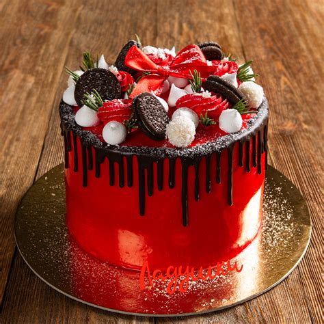 Как украсить торт красный бархат