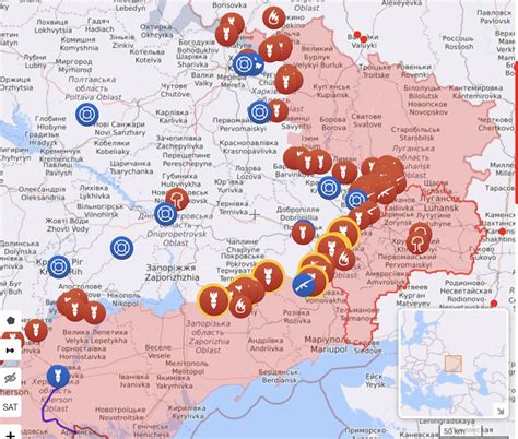 Карта боевых действий на украине на сегодня подробная с областями в реальном времени