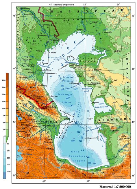 Карта дагестана побережье каспийского моря