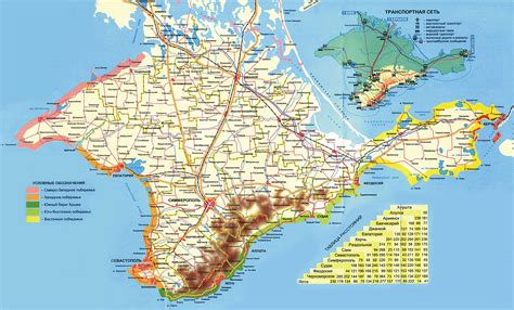 Карта крымского полуострова