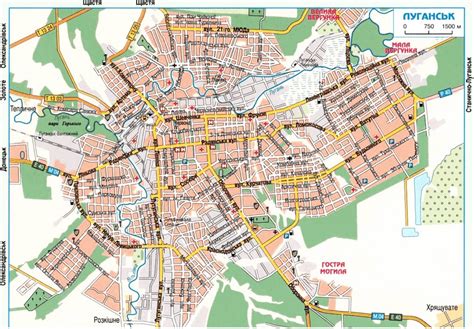 Карта луганска с улицами и домами подробно
