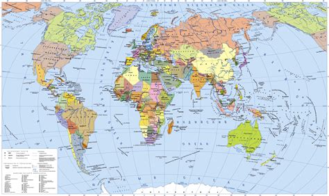 Карта мира со странами крупно на русском в хорошем качестве с увеличением