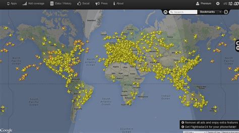 Карта полетов онлайн в реальном времени на русском