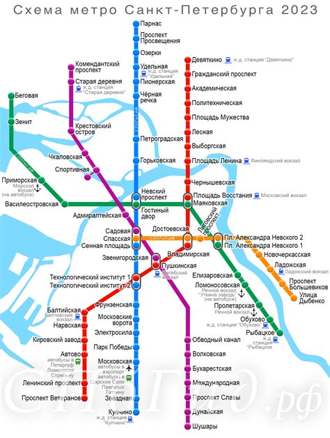 Карта спб с метро и улицами