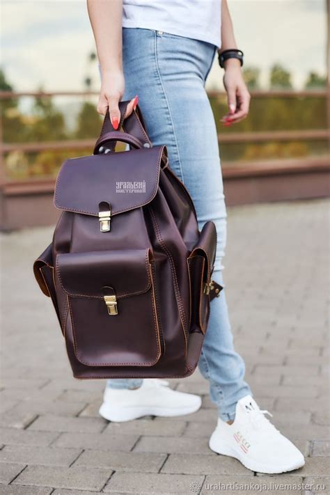 Кожаный рюкзак женский