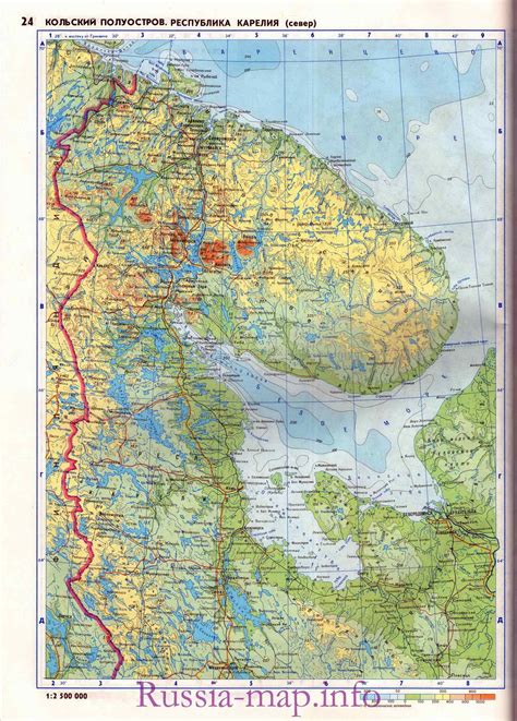 Кольский полуостров на карте россии