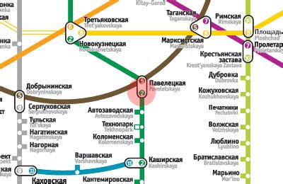 Павелецкий вокзал станция метро схема
