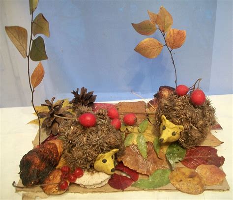 Поделки из природного материала для детского сада осень