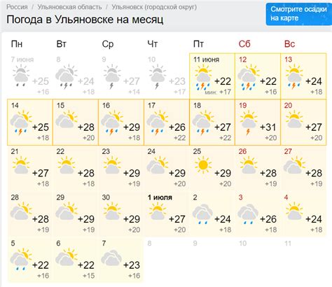 Прогноз погоды на месяц в московской области