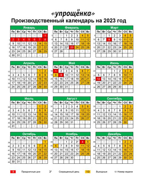 Производственный календарь на 2023 год с праздниками