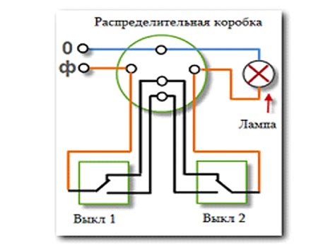 Проходной выключатель схема подключения на 2 точки