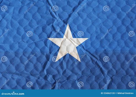 Синий флаг с белой звездой