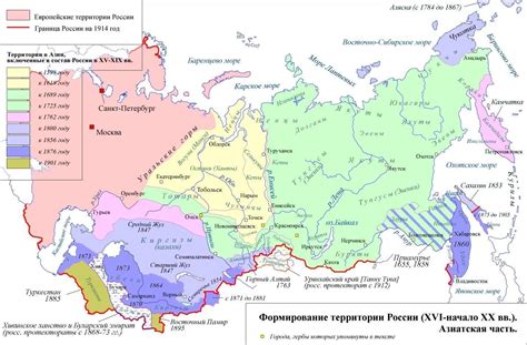 Составьте таблицу освоение территории россии в различные исторические периоды