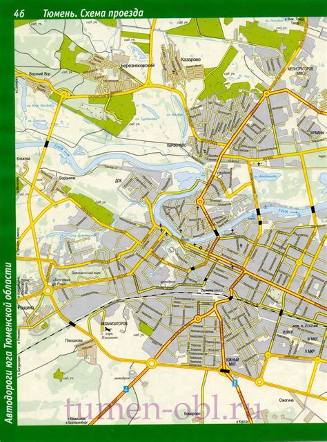Тюмень карта города с улицами и номерами домов