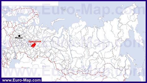Удмуртская республика на карте россии