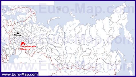 Ульяновская область на карте россии