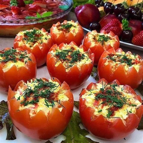 Фаршированные помидоры на праздничный стол холодная закуска