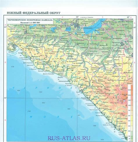 Хоста на карте черноморского побережья