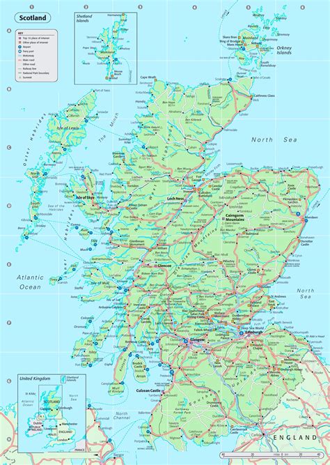 Шотландия карта