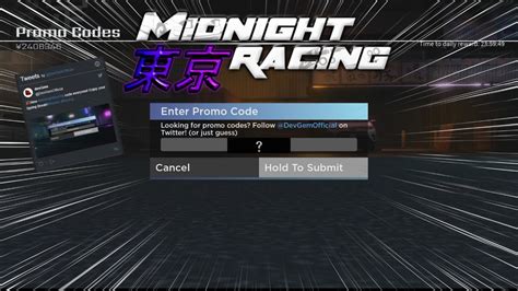 Midnight racing tokyo codes