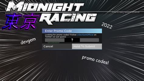Midnight racing tokyo codes