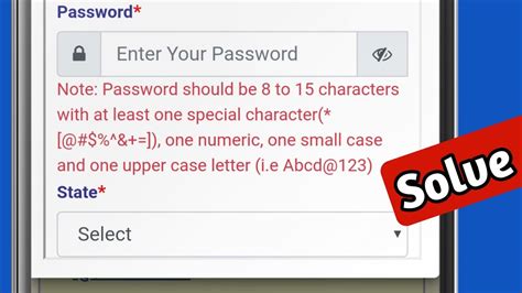 Password must contain letters numbers and special character
