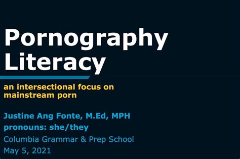 Pornography literacy