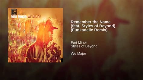 Remember the name feat styles of beyond