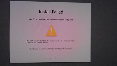 Software install failed