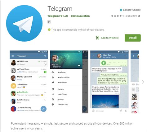Telegram org update